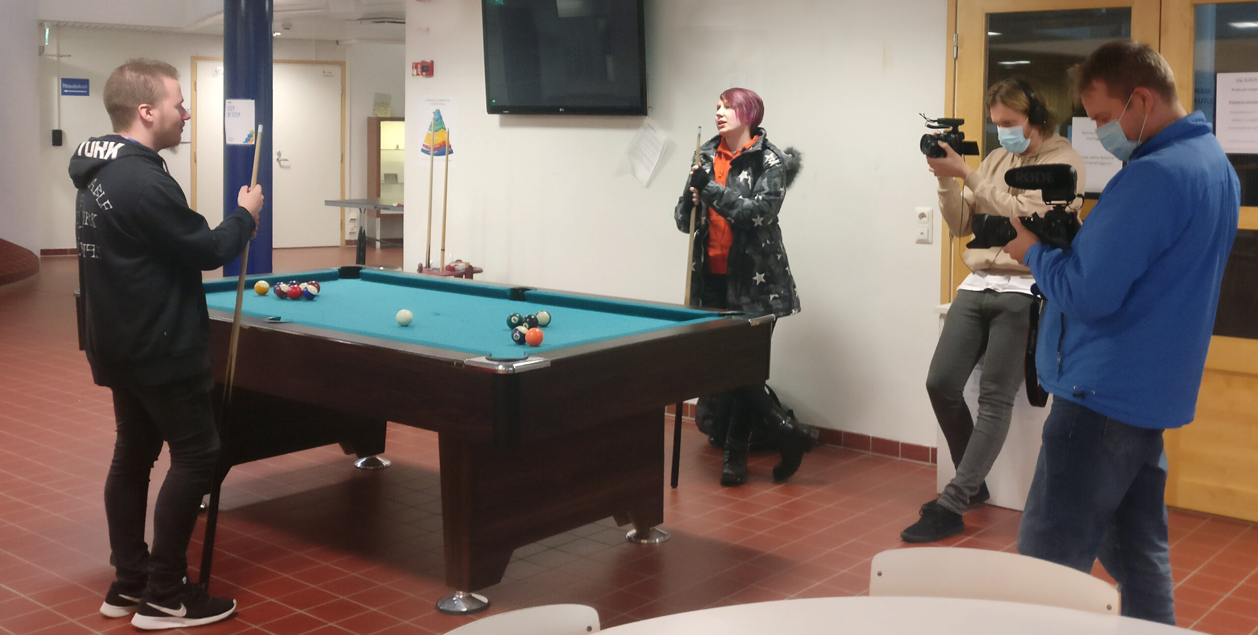 Loistotyypit-sarjan kuvaukset, Tarmon ja Pinjan biljardikohtaus