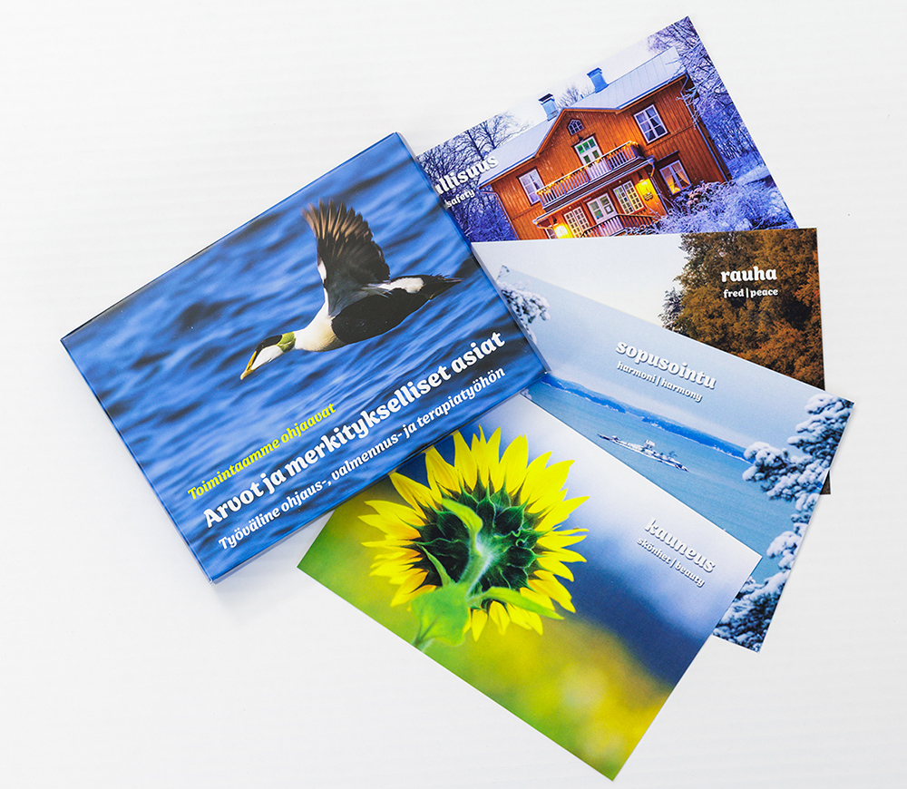 Arvokorttipakka ja muutama pakasta otettu kortti.