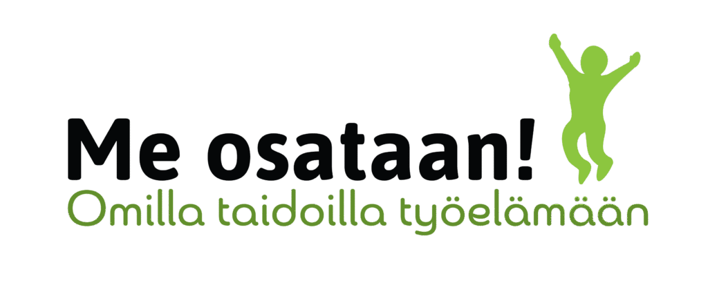 Me osataan! Omilla taidoilla työelämään -logo.